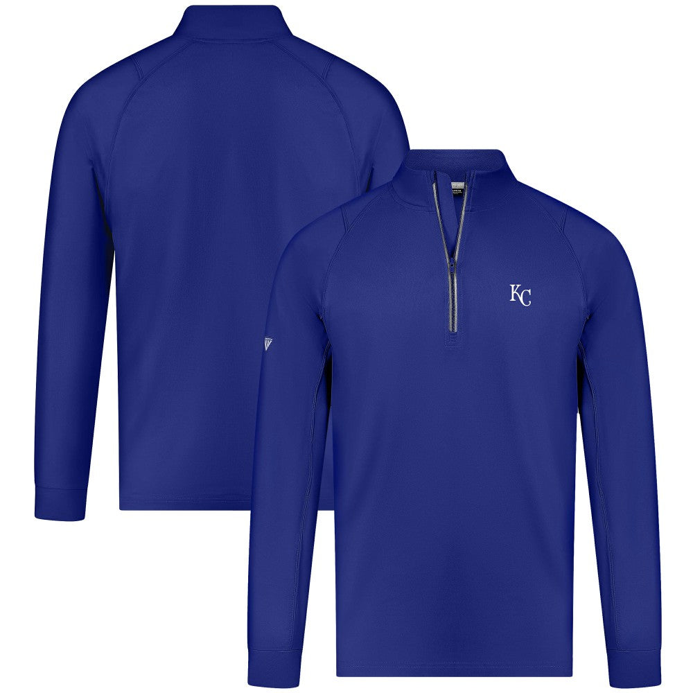 Royal Kansas City Royals Levelwear Theory Insignia Quarter-Zip Pullover