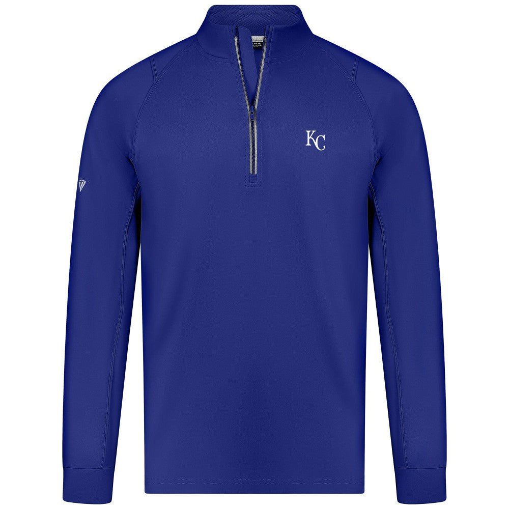 Royal Kansas City Royals Levelwear Theory Insignia Quarter-Zip Pullover