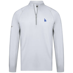 White Los Angeles Dodgers Levelwear Theory Insignia Quarter-Zip Pullover