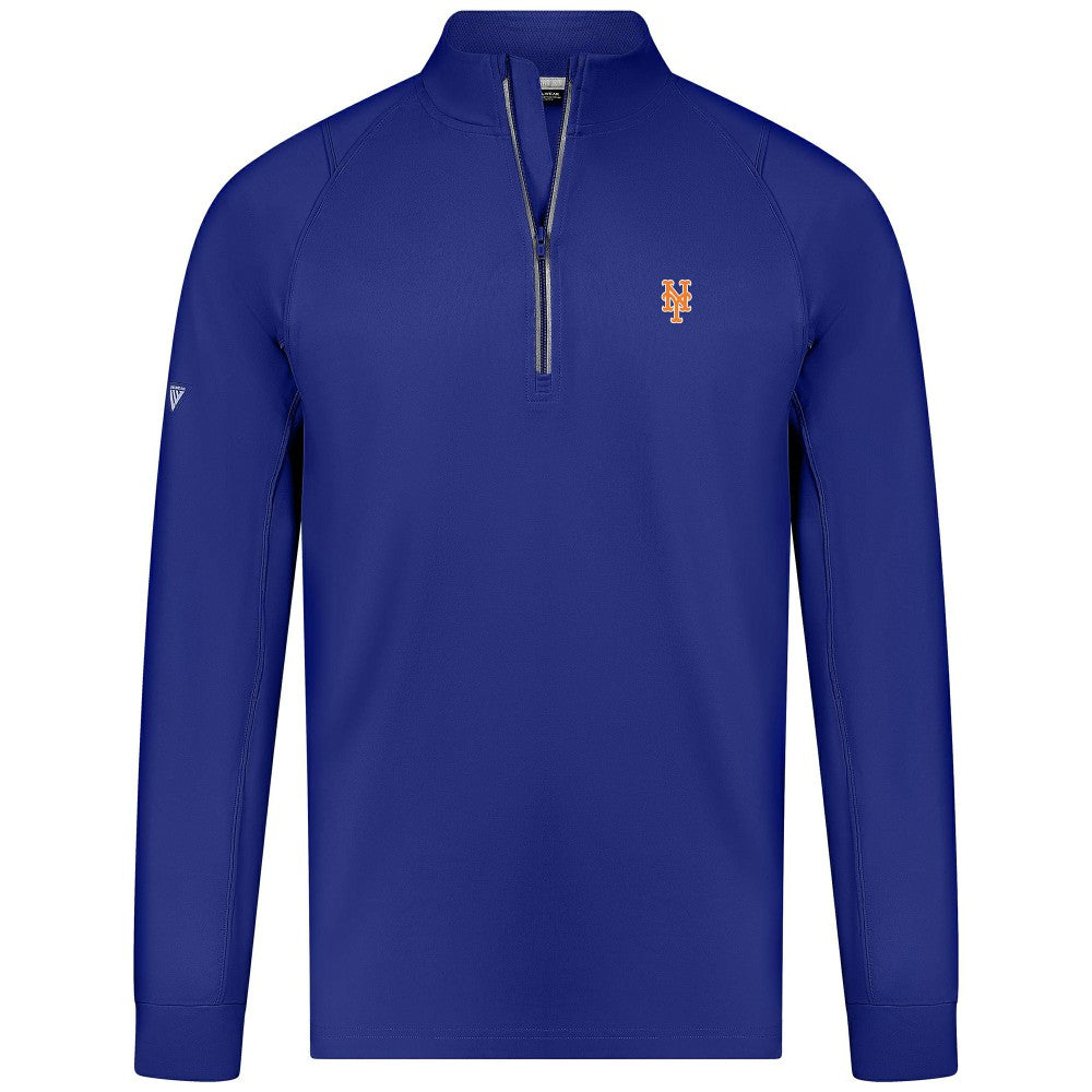 Royal New York Mets Levelwear Theory Insignia Quarter-Zip Pullover