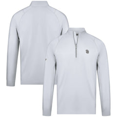 White San Diego Padres Levelwear Theory Insignia Quarter-Zip Pullover