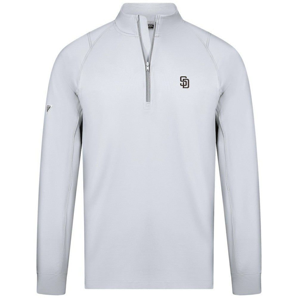 White San Diego Padres Levelwear Theory Insignia Quarter-Zip Pullover