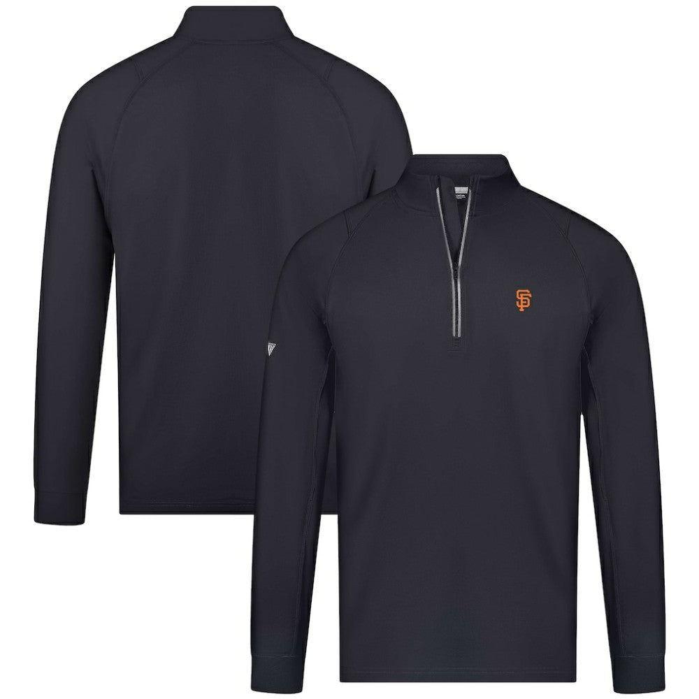 Black San Francisco Giants Levelwear Theory Insignia Quarter-Zip Pullover