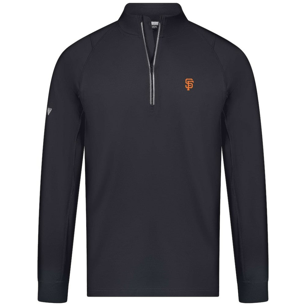 Black San Francisco Giants Levelwear Theory Insignia Quarter-Zip Pullover