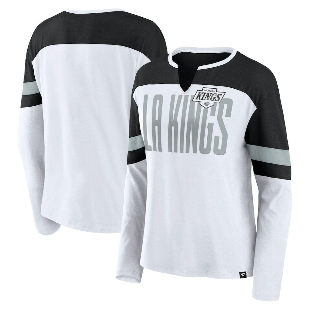 NHL Los Angeles Kings Fanatics Women's Frozen Long Sleeve Notch Neck T-Shirt