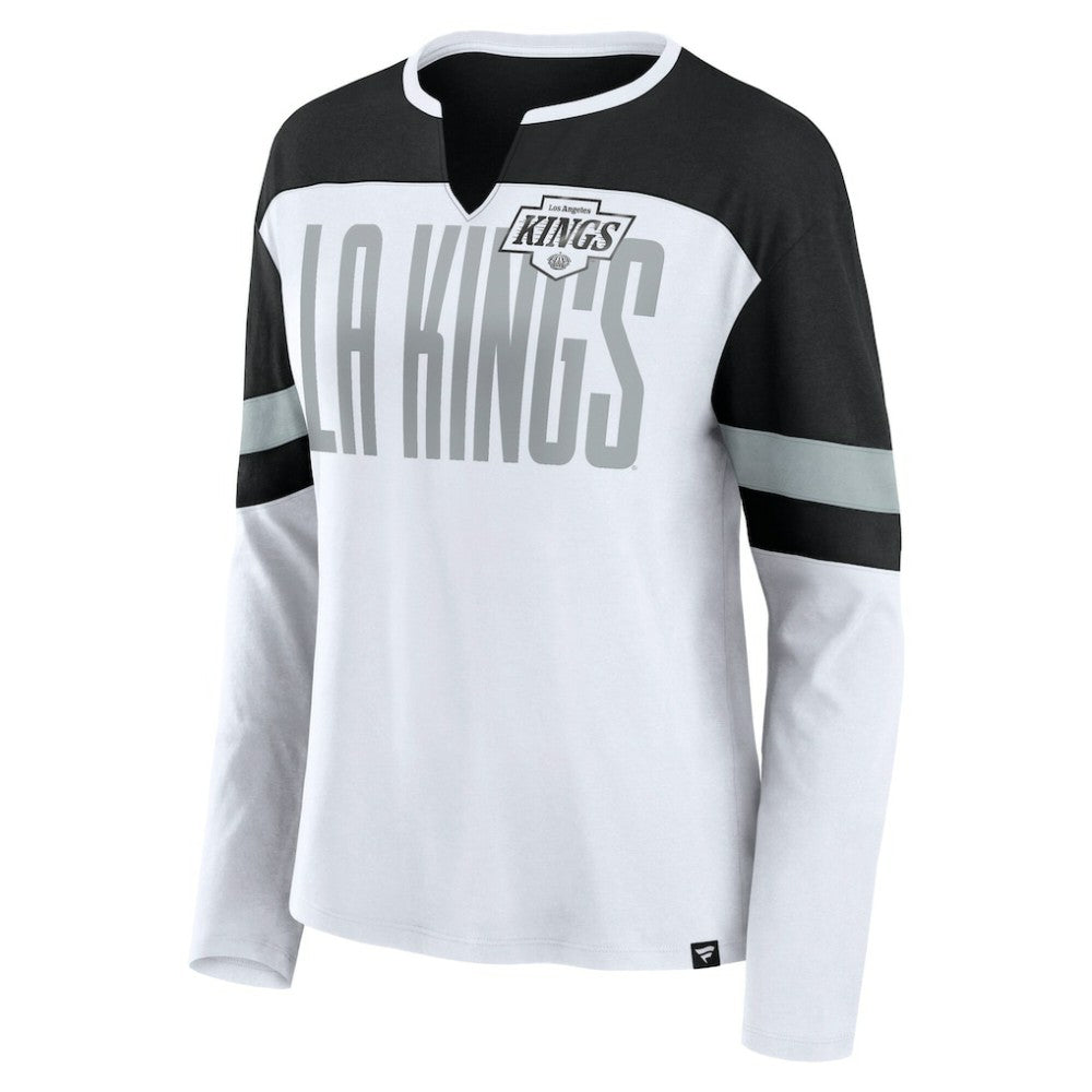 NHL Los Angeles Kings Fanatics Women's Frozen Long Sleeve Notch Neck T-Shirt