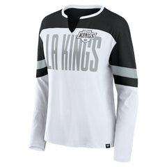 NHL Los Angeles Kings Fanatics Women's Frozen Long Sleeve Notch Neck T-Shirt