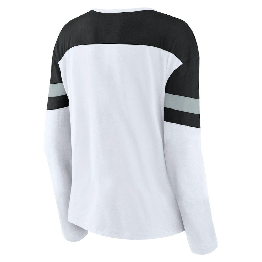 NHL Los Angeles Kings Fanatics Women's Frozen Long Sleeve Notch Neck T-Shirt