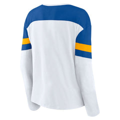 NHL St. Louis Blues Fanatics Women's Frozen Long Sleeve Notch Neck T-Shirt