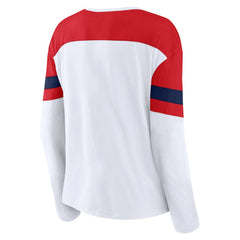 NHL Washington Capitals Fanatics Women's Frozen Long Sleeve Notch Neck T-Shirt