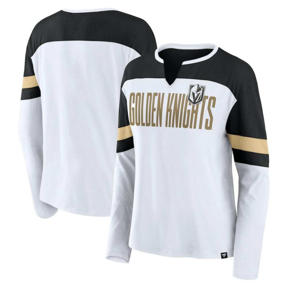 NHL Vegas Golden Knights Fanatics Women's Frozen Long Sleeve Notch Neck T-Shirt