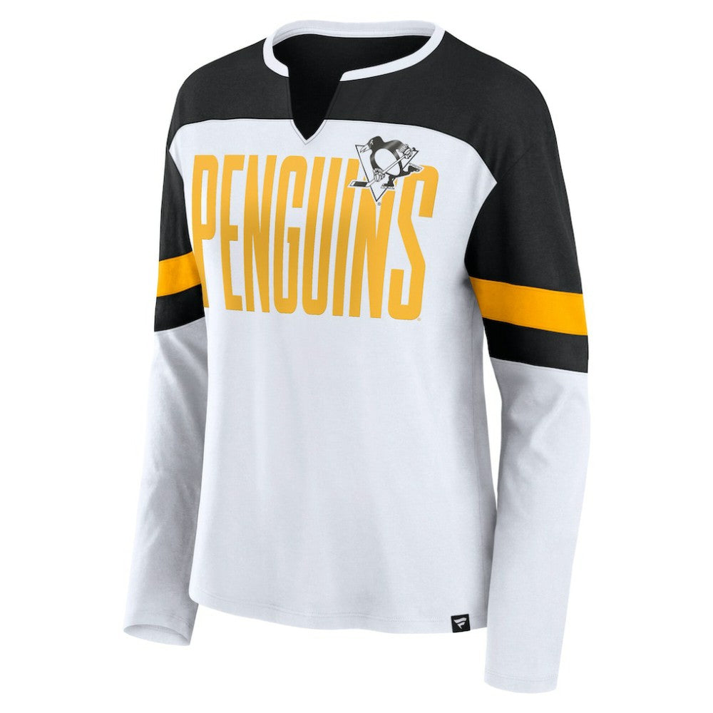 NHL Pittsburgh Penguins Fanatics Women's Frozen Long Sleeve Notch Neck T-Shirt