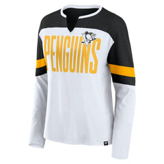 NHL Pittsburgh Penguins Fanatics Women's Frozen Long Sleeve Notch Neck T-Shirt