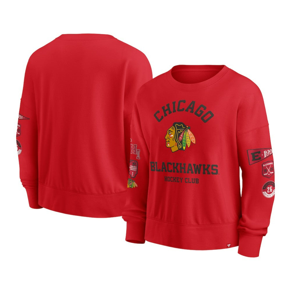 NHL Chicago Blackhawks Fanatics Women's Go Team Pullover Sweatshirt