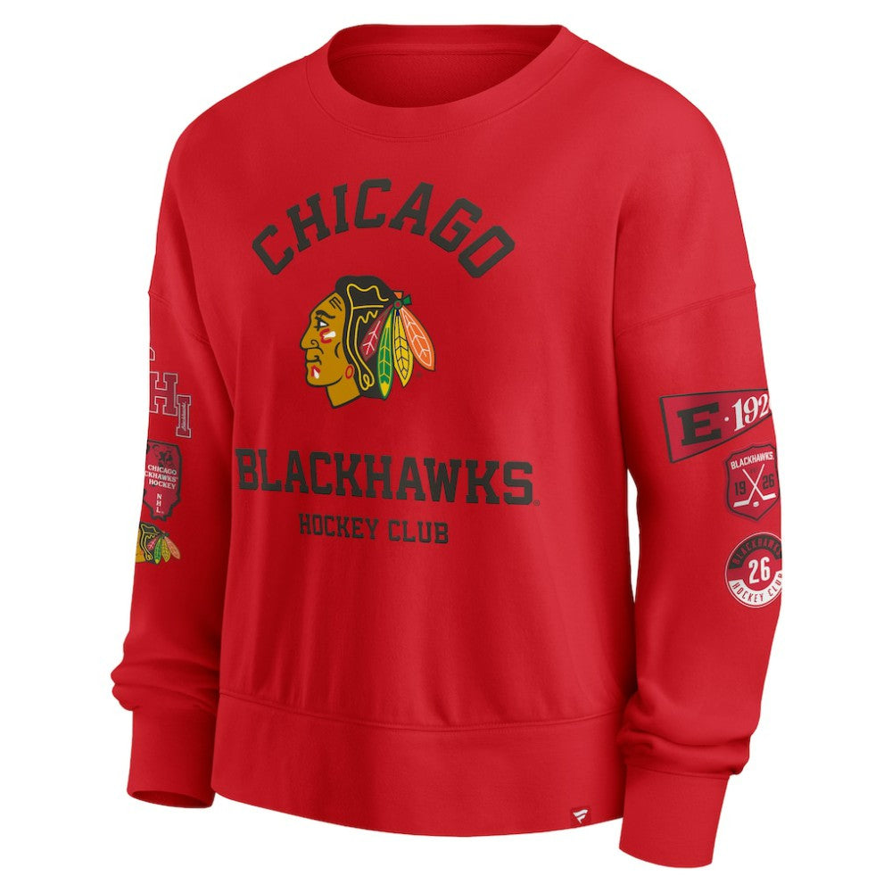 NHL Chicago Blackhawks Fanatics Women's Go Team Pullover Sweatshirt