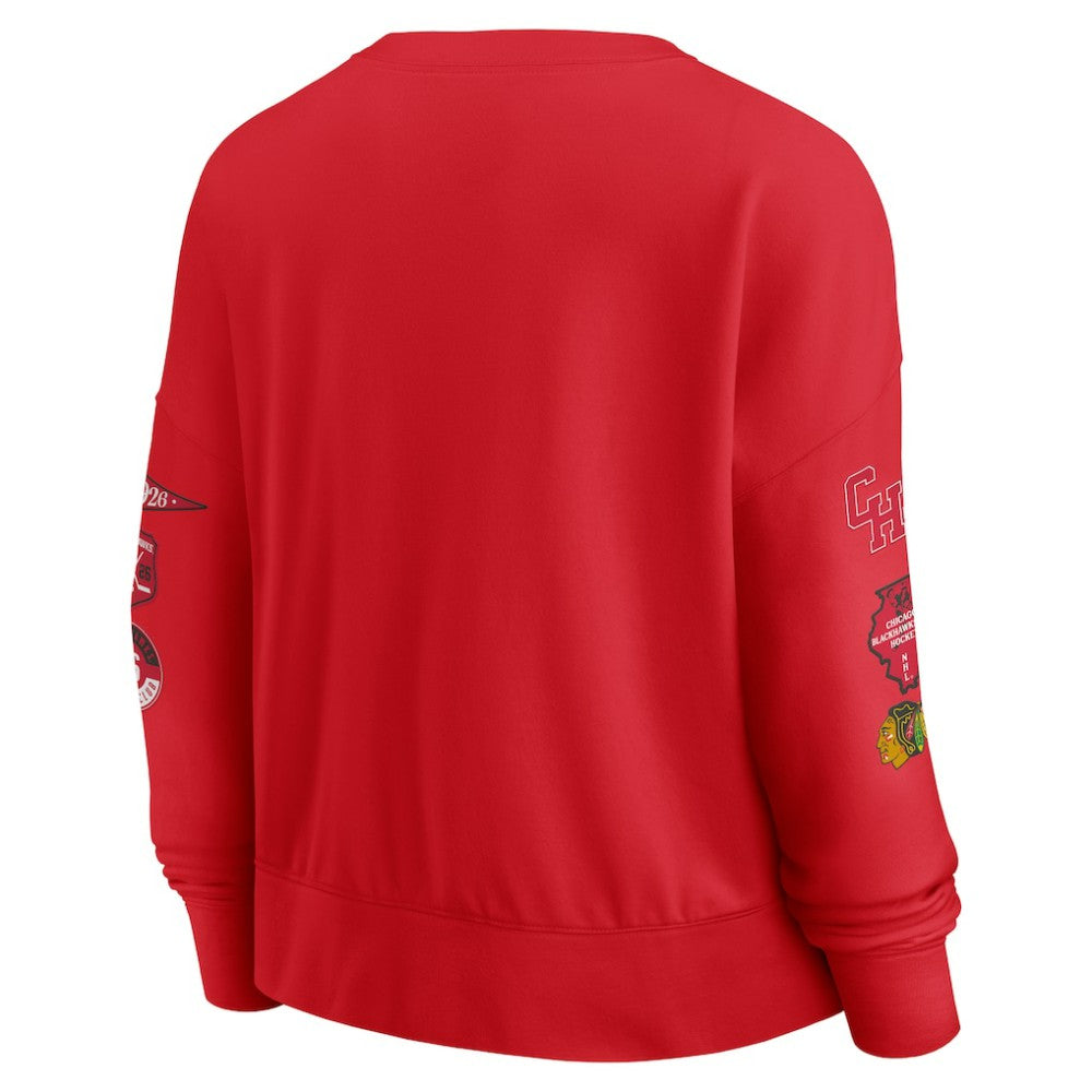 NHL Chicago Blackhawks Fanatics Women's Go Team Pullover Sweatshirt