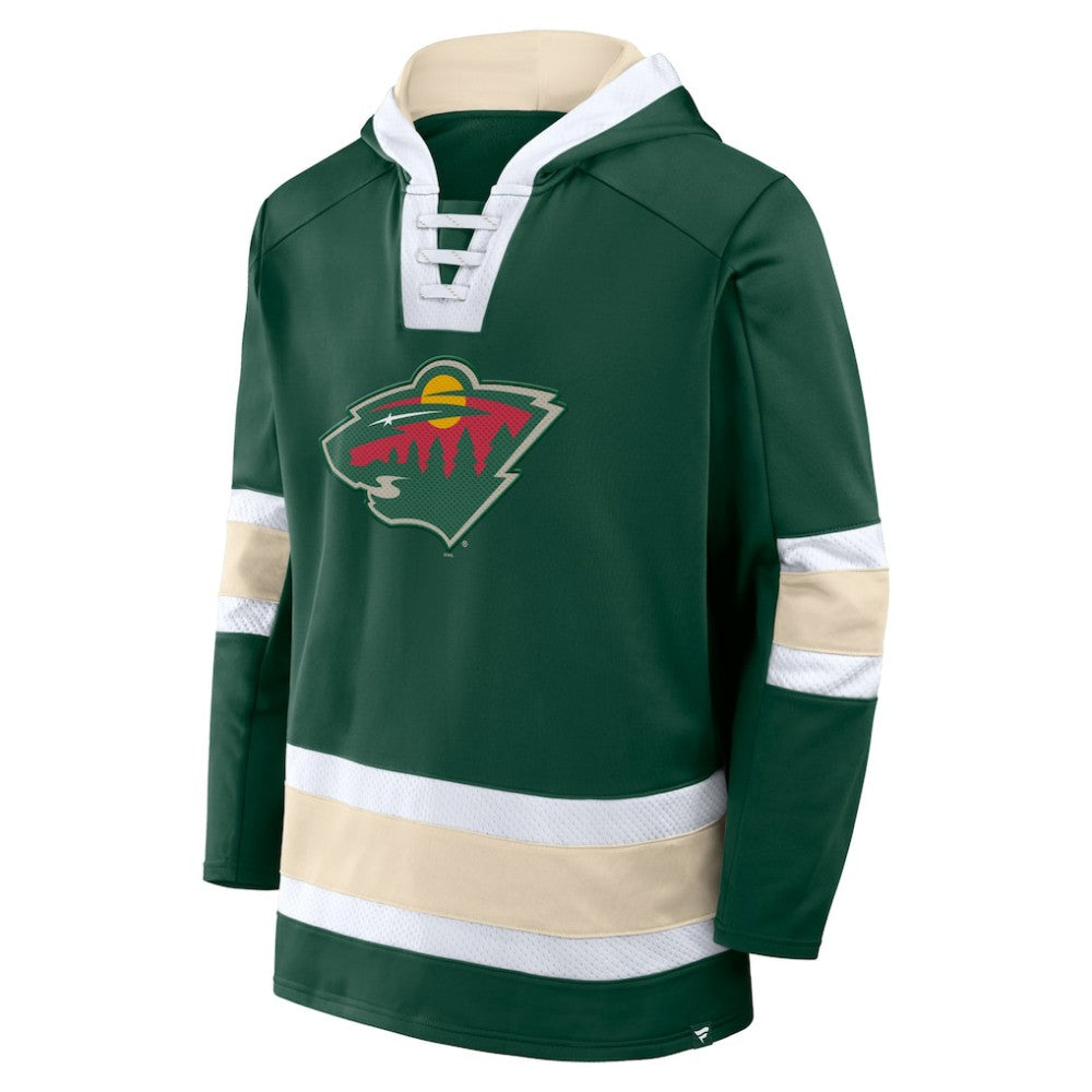 NHL Minnesota Wild Fanatics Inside Line Fleece Pullover Hoodie- Green