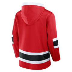 NHL New Jersey Devils Fanatics Inside Line Fleece Pullover Hoodie- Red