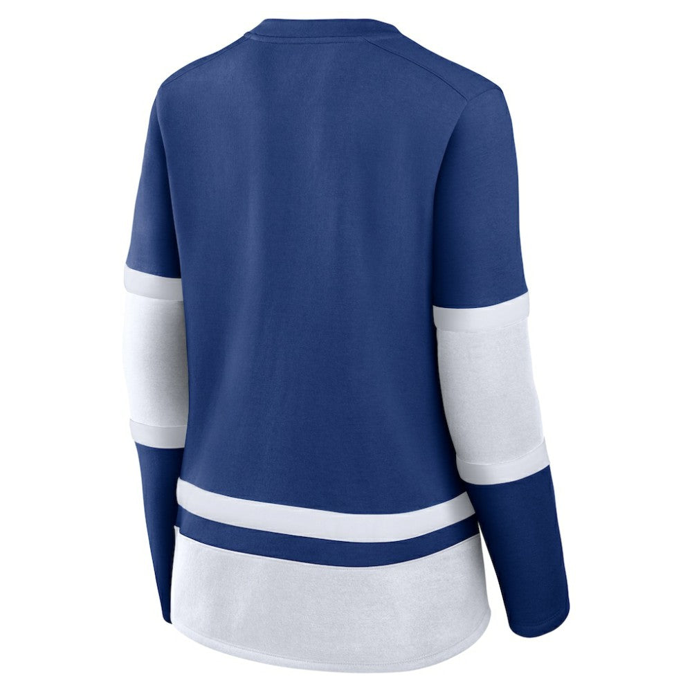 NHL Tampa Bay Lightning Fanatics Women's Prime Time Lace-Up Long Sleeve T-Shirt