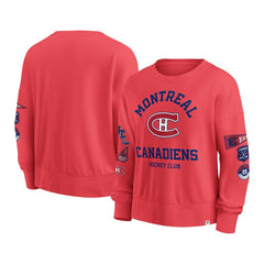 NHL Montreal Canadiens Fanatics Women's Oversized Vintage Go Team Pullover Sweatshirt