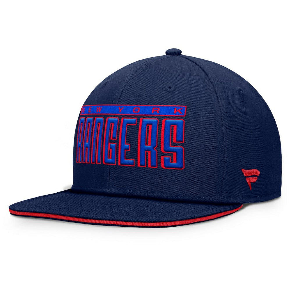 NHL New York Rangers Fanatics Fundamental Gino Stack Snapback Hat