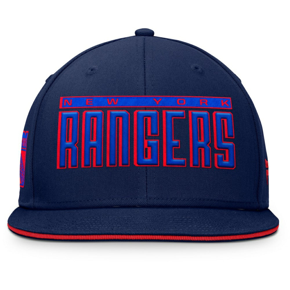NHL New York Rangers Fanatics Fundamental Gino Stack Snapback Hat