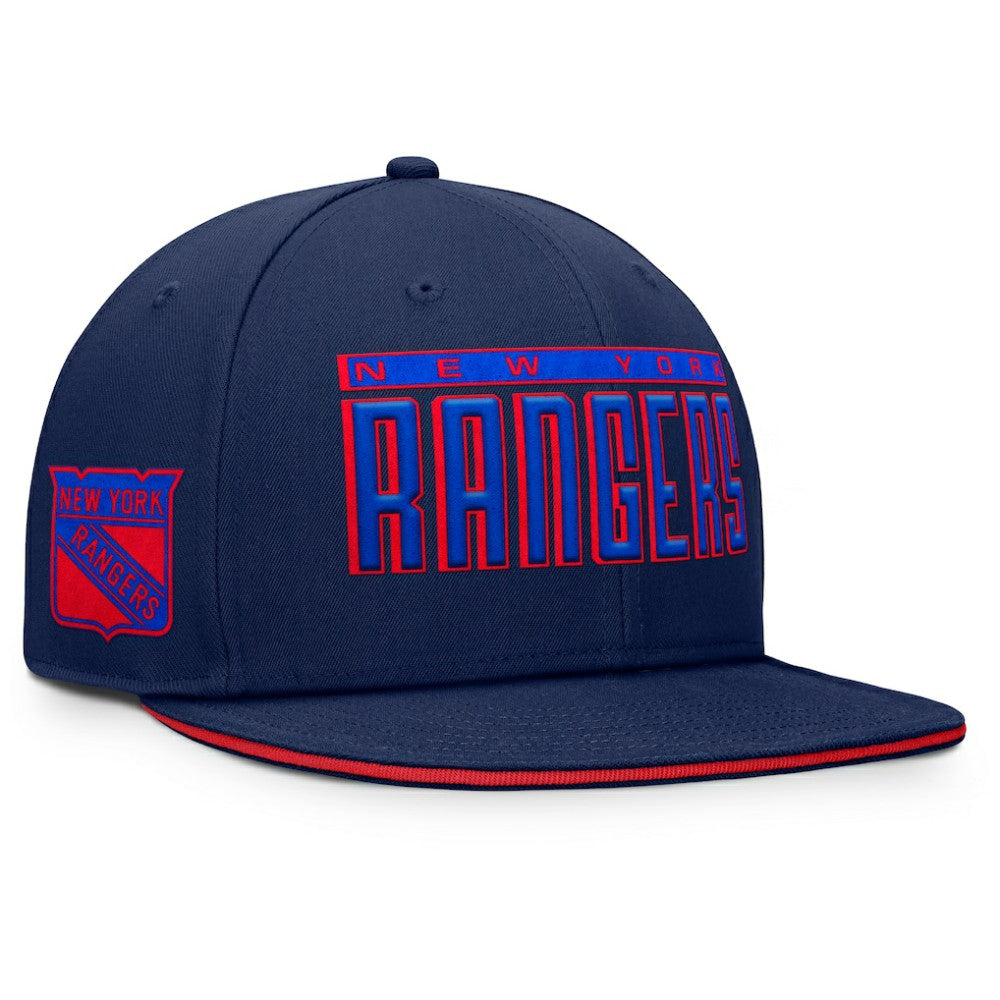 NHL New York Rangers Fanatics Fundamental Gino Stack Snapback Hat