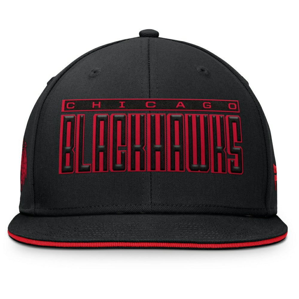 NHL Chicago Blackhawks Fanatics Fundamental Gino Stack Snapback Hat