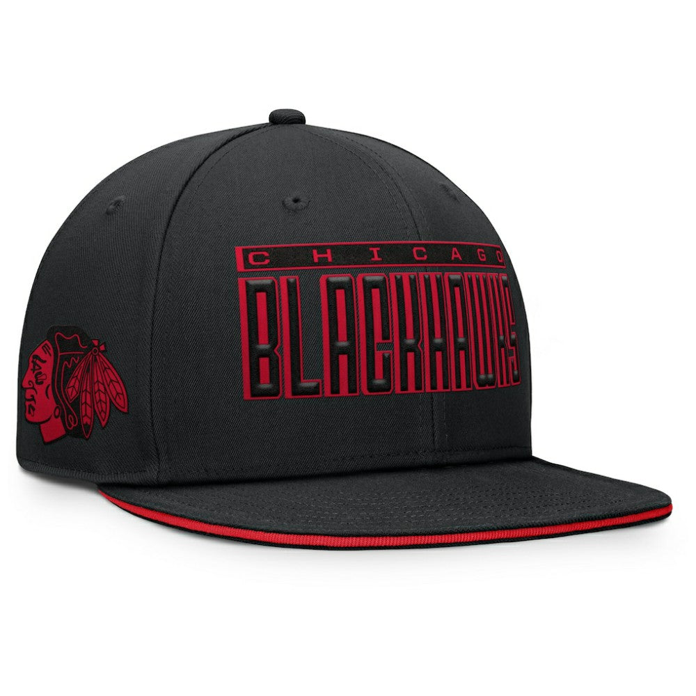 NHL Chicago Blackhawks Fanatics Fundamental Gino Stack Snapback Hat