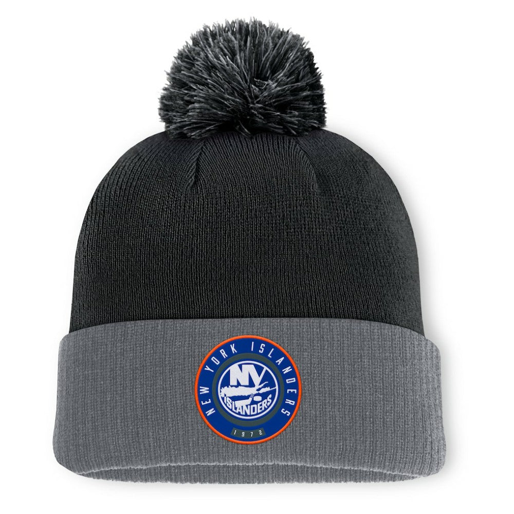NHL New York Islanders Fanatics Aspyn Cuffed Knit Hat with Pom