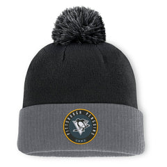 NHL Pittsburgh Penguins Fanatics Aspyn Cuffed Knit Hat with Pom