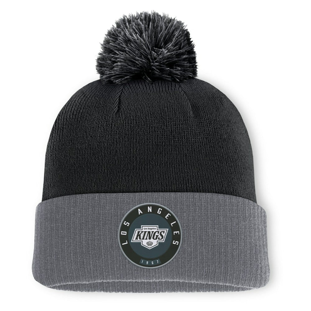 NHL Los Angeles Kings Fanatics Aspyn Cuffed Knit Hat with Pom