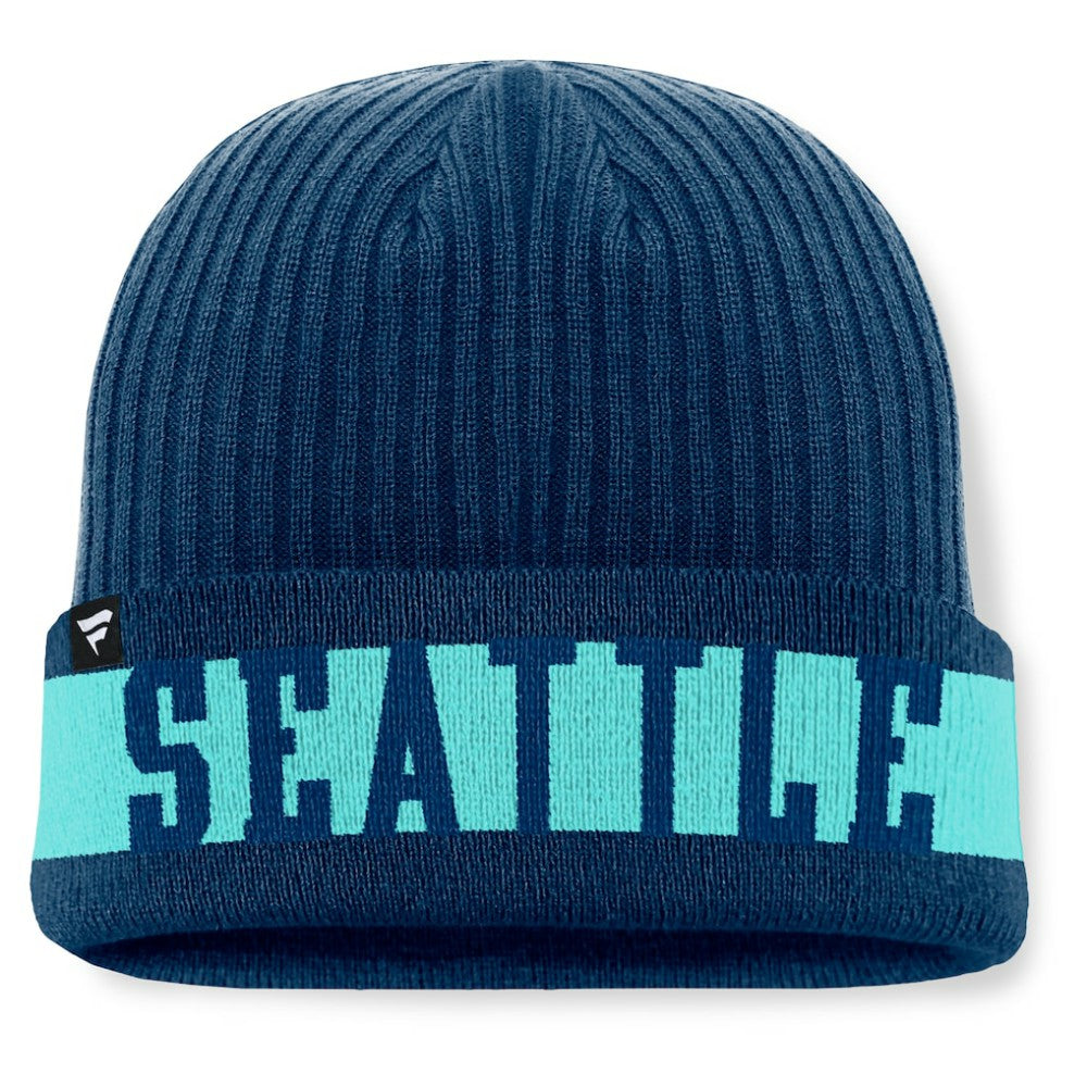 NHL Seattle Kraken Fanatics Blueliner Cuffed Knit Hat