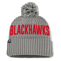 NHL Chicago Blackhawks Fanatics Women's Heritage Tilly Cuffed Knit Hat with Pom