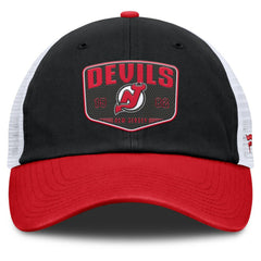 NHL New Jersey Devils Fanatics Fundamental One-Time Trucker Adjustable Hat