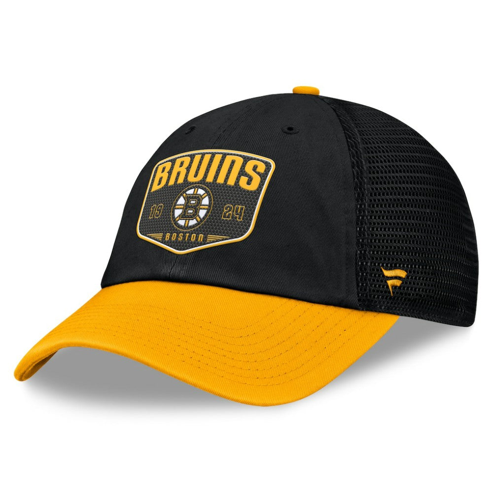 NHL Boston Bruins Fanatics Fundamental One-Time Trucker Adjustable Hat