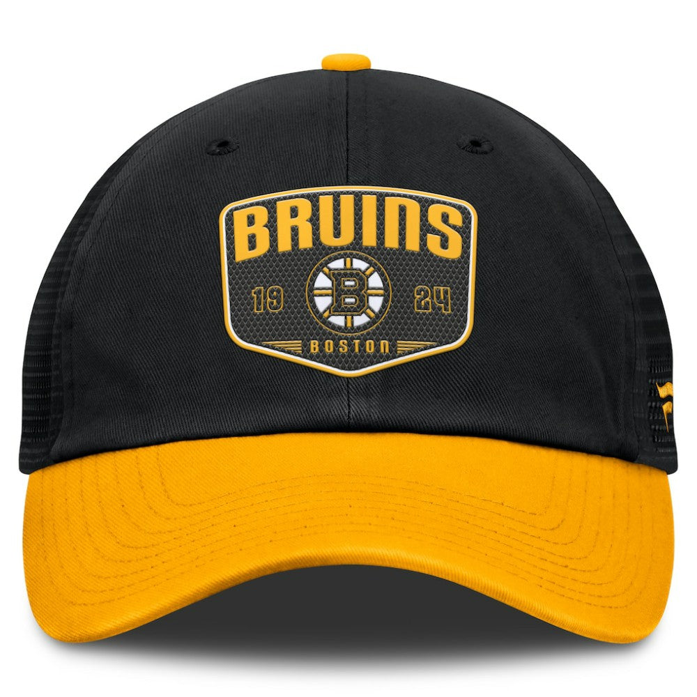 NHL Boston Bruins Fanatics Fundamental One-Time Trucker Adjustable Hat