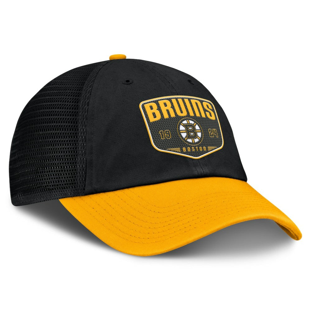 NHL Boston Bruins Fanatics Fundamental One-Time Trucker Adjustable Hat