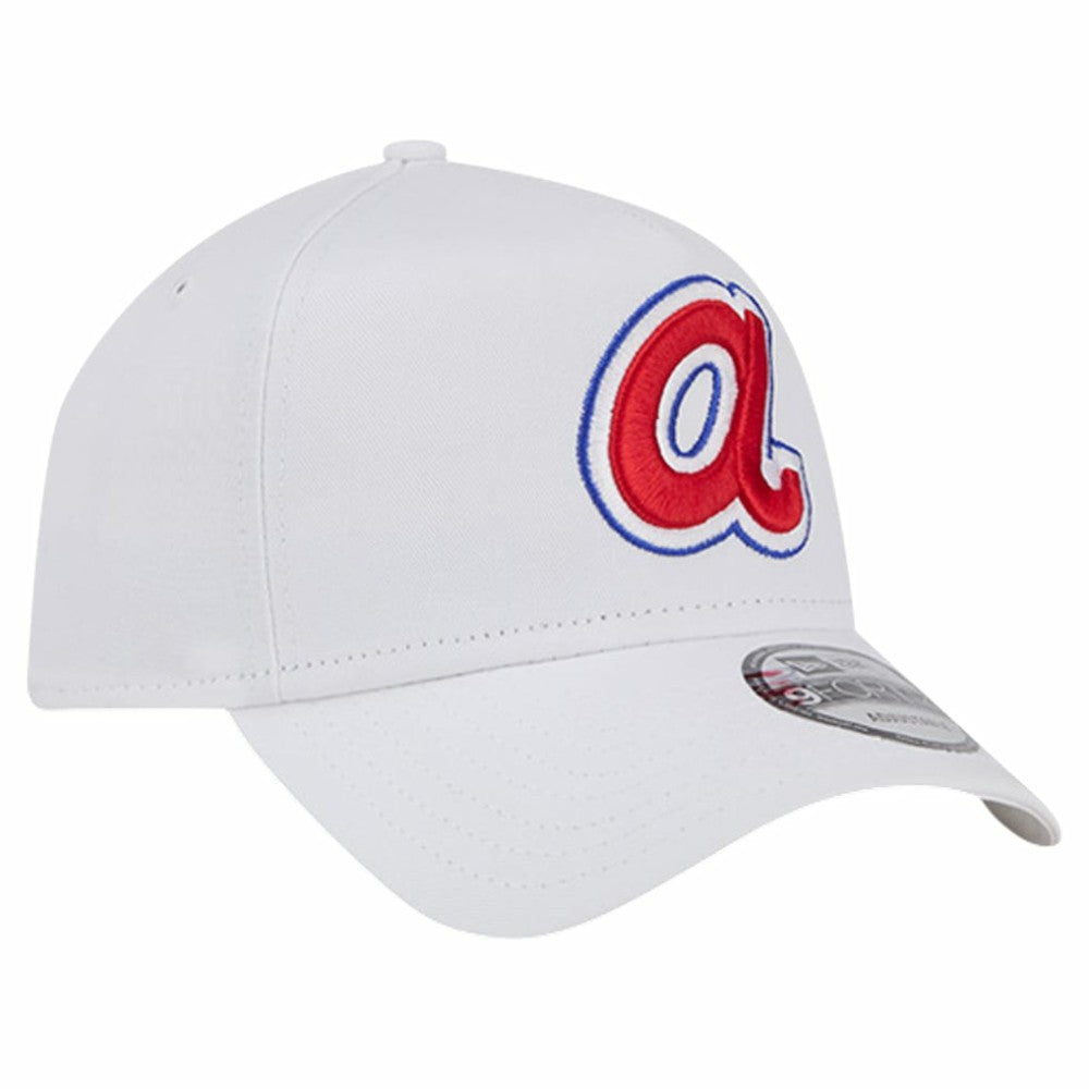 White Atlanta Braves New Era TC A-Frame 9FORTY Adjustable Hat