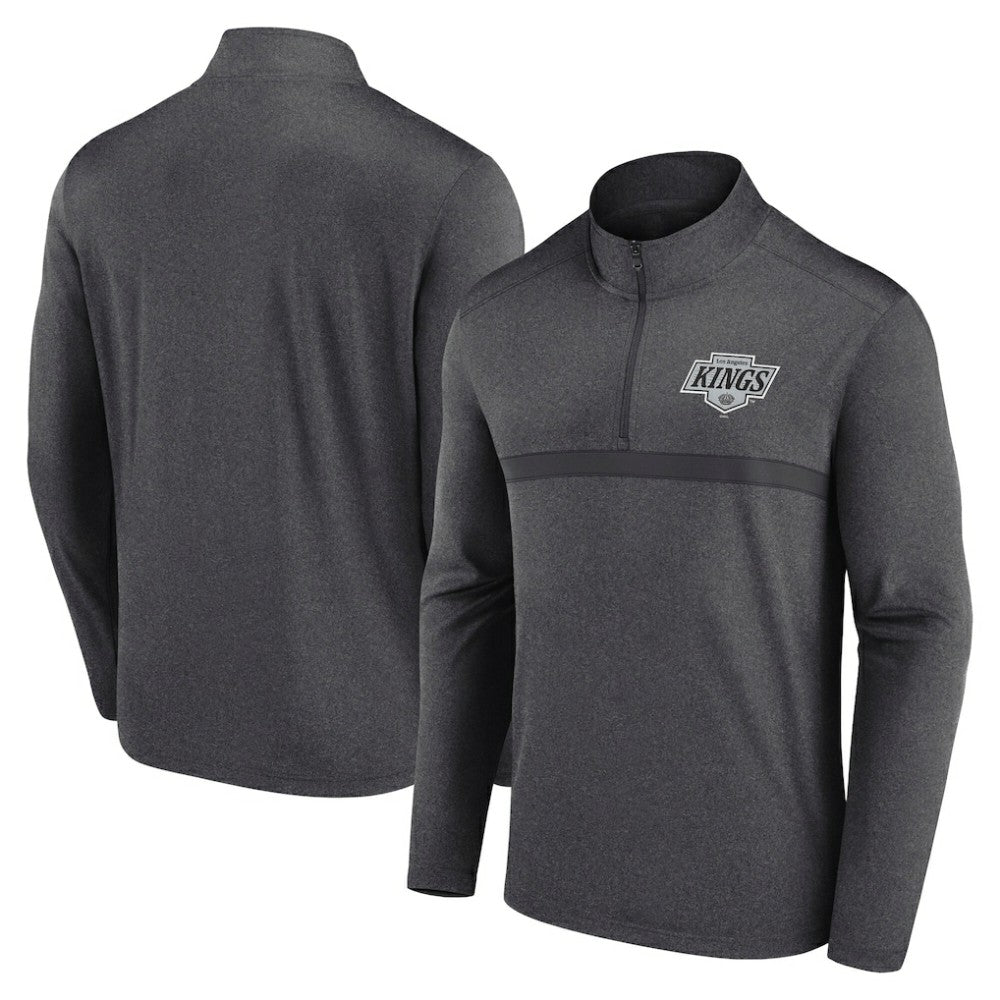 NHL Los Angeles Kings Logo Athletic Head-to-Head Raglan Quarter-Zip Top