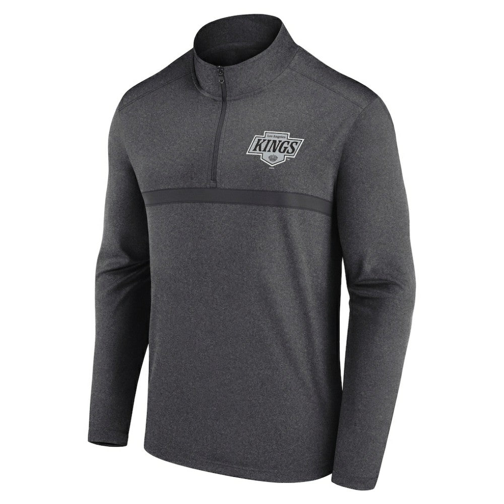 NHL Los Angeles Kings Logo Athletic Head-to-Head Raglan Quarter-Zip Top