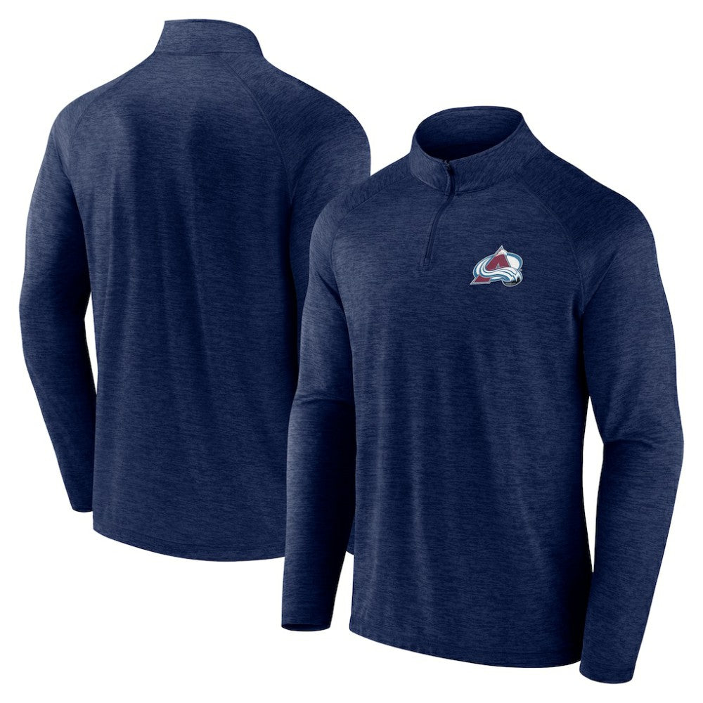 NHL Colorado Avalanche Logo Athletic Head-to-Head Raglan Quarter-Zip Top