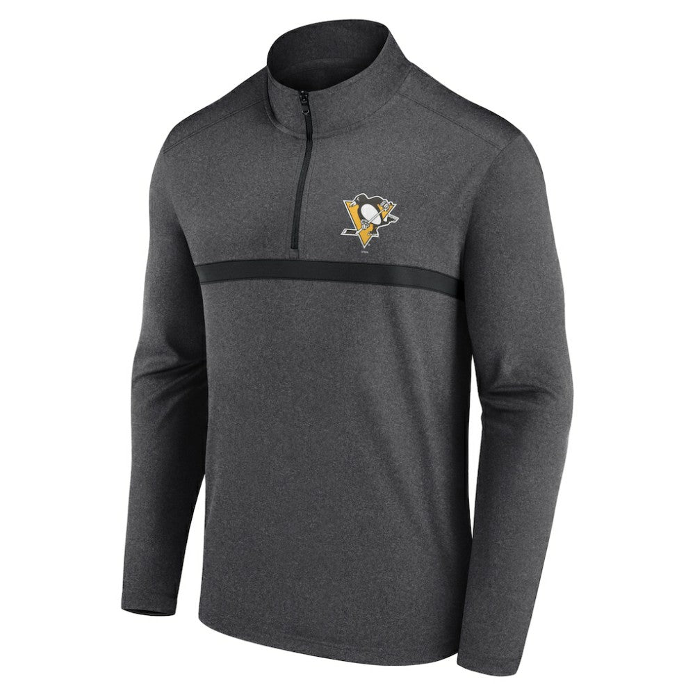 NHL Pittsburgh Penguins Logo Athletic Head-to-Head Raglan Quarter-Zip Top