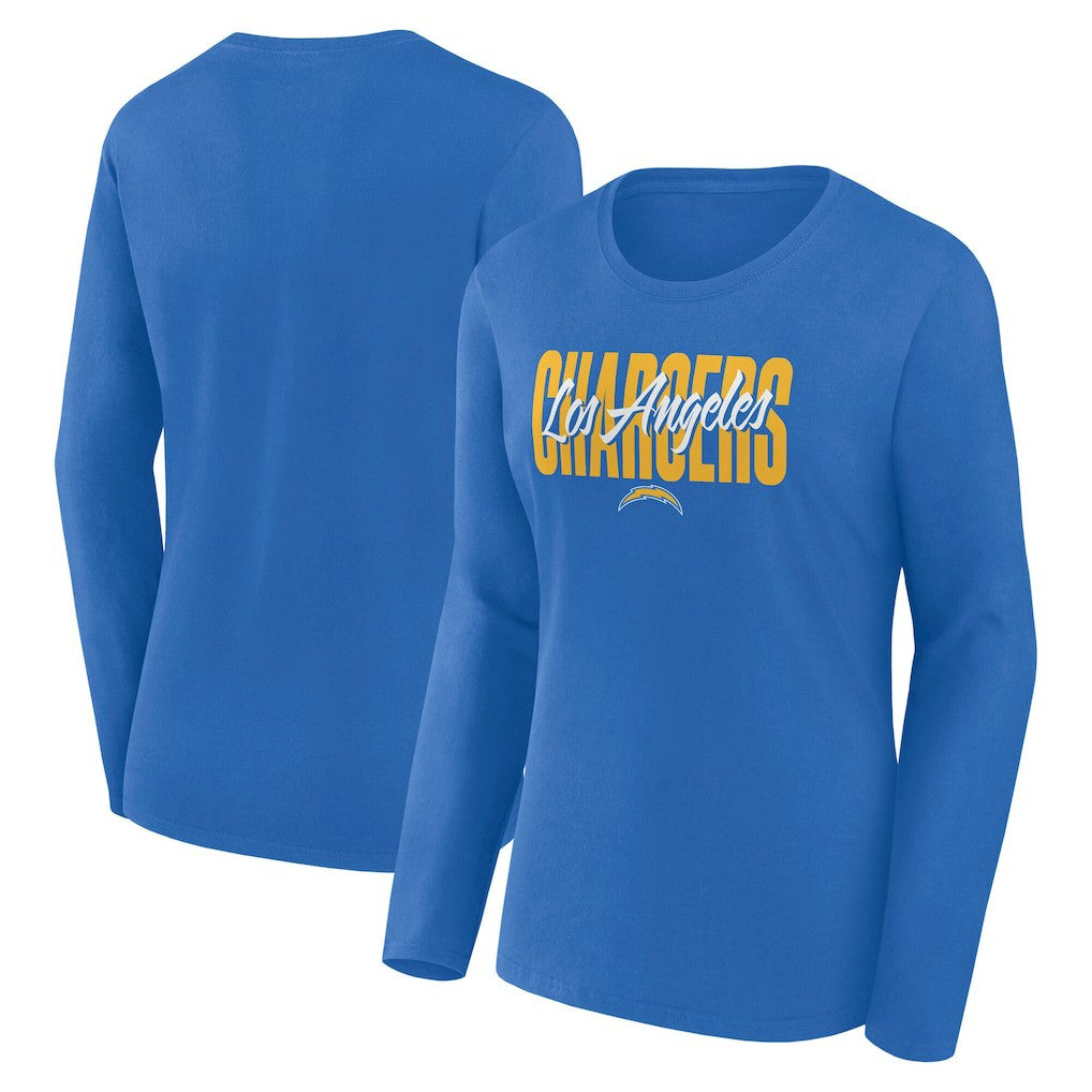 Logo Athletic Women's Grip Long Sleeve T-Shirt - Los Angeles Chargers T-shirts