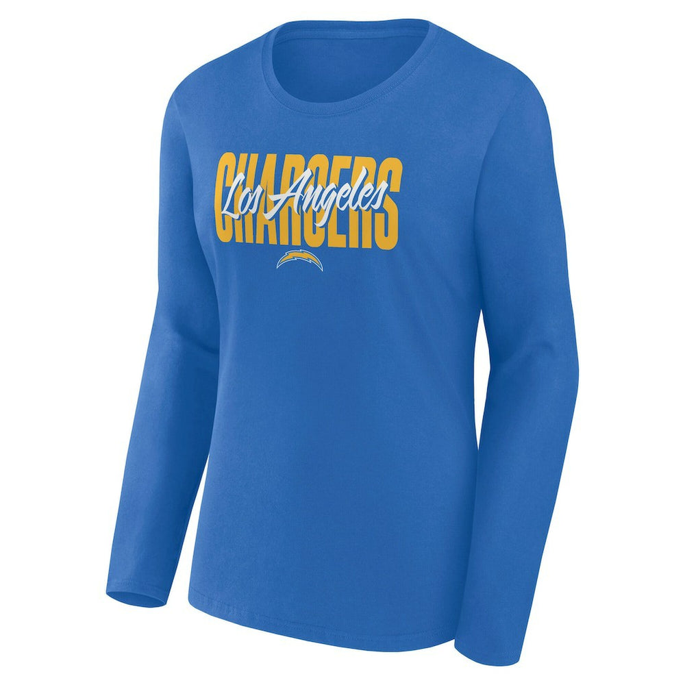 Logo Athletic Women's Grip Long Sleeve T-Shirt - Los Angeles Chargers T-shirts