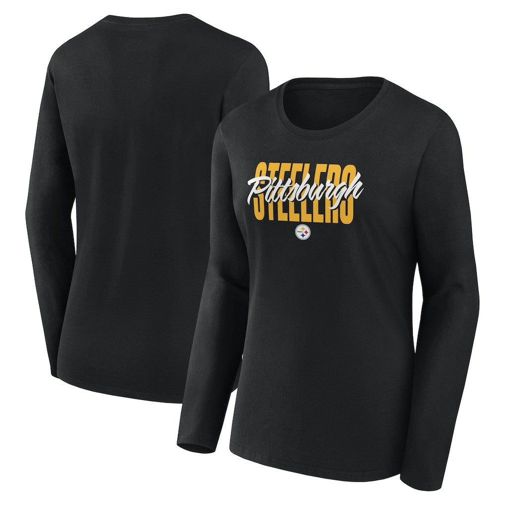 Logo Athletic Women's Grip Long Sleeve T-Shirt - Pittsburgh Steelers T-shirts