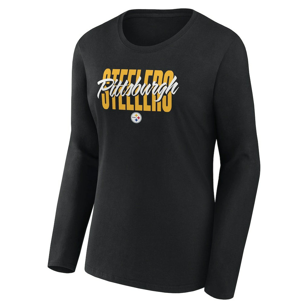 Logo Athletic Women's Grip Long Sleeve T-Shirt - Pittsburgh Steelers T-shirts