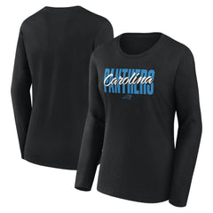 Logo Athletic Women's Grip Long Sleeve T-Shirt - Carolina Panthers T-shirts