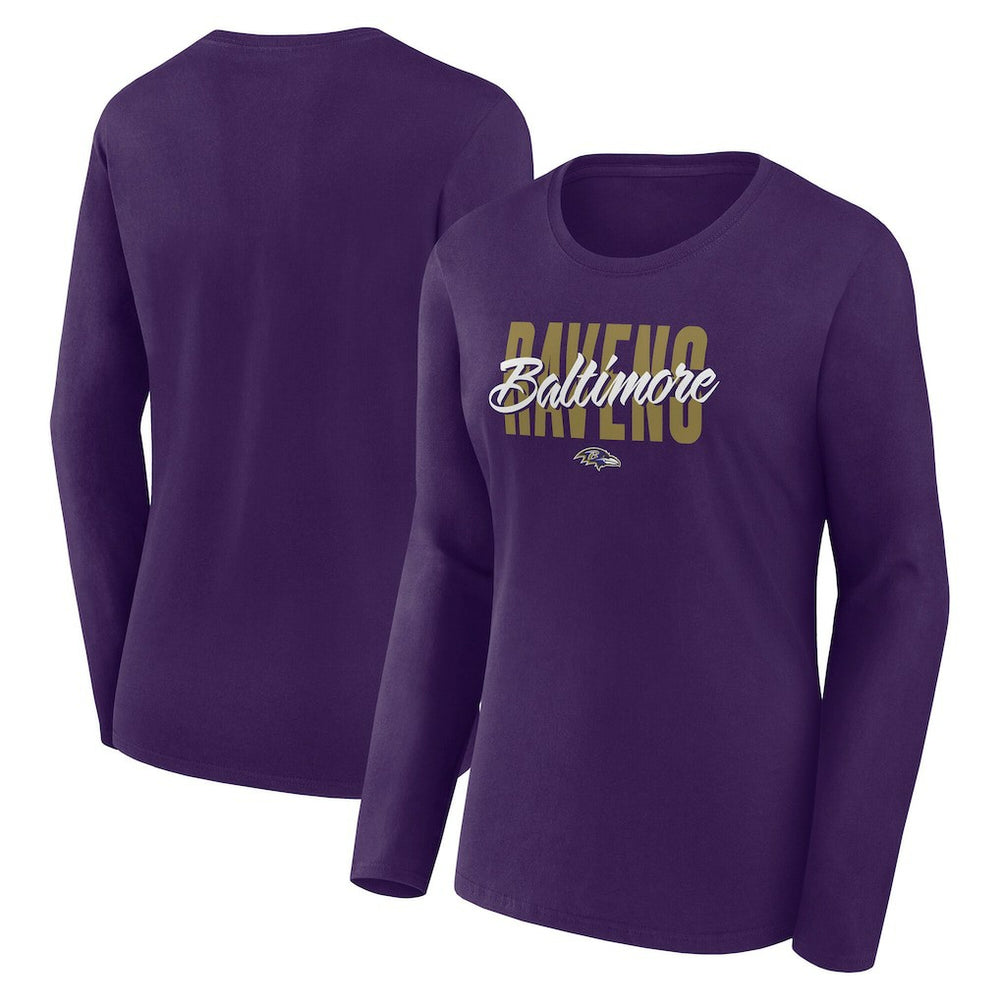 Logo Athletic Women's Grip Long Sleeve T-Shirt - Baltimore Ravens T-shirts