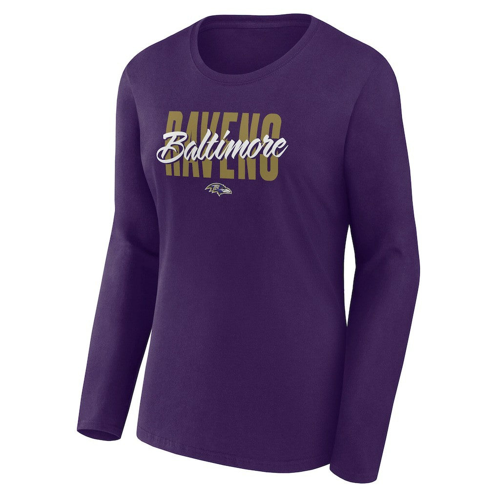 Logo Athletic Women's Grip Long Sleeve T-Shirt - Baltimore Ravens T-shirts